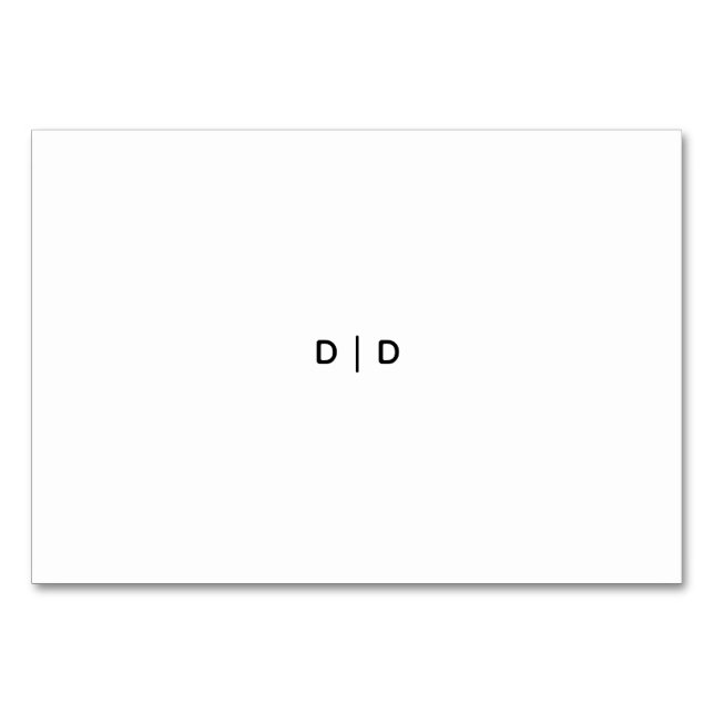 Table Card (Front)