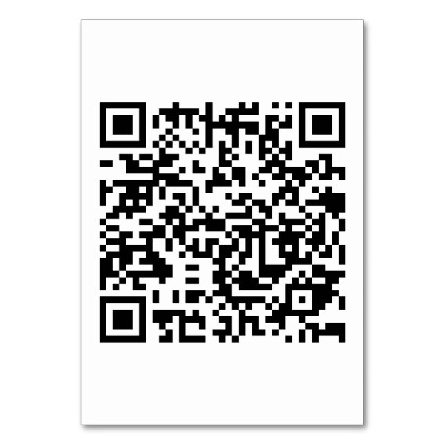 Table Card 3.5" x 5" with DJ's QR Code (Back)