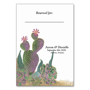 Table Card - Cactus Flower