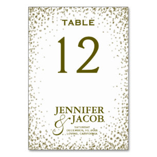 Table Card   Glitter Confetti