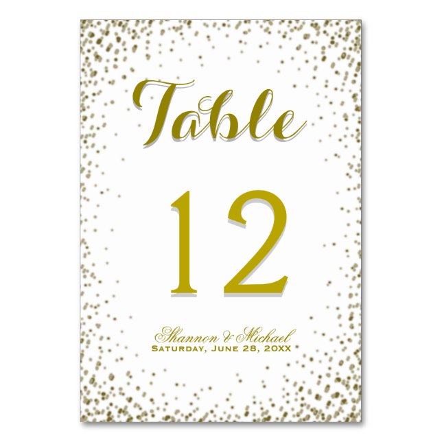 Table Card | Glitter Party (Front)