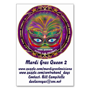 Table Card Mardi Gras