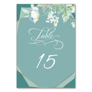 Table Card   Wildflowers and Berries Geometric