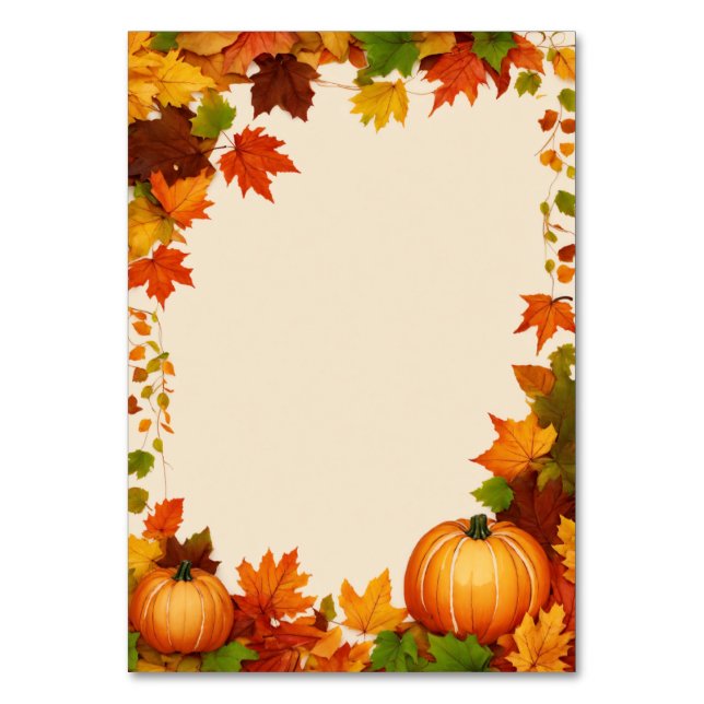 Table Card with touch of Fall (Front)