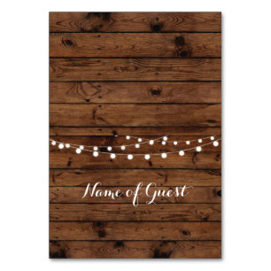 Table Cards Name Of Guest Wedding Wood Place