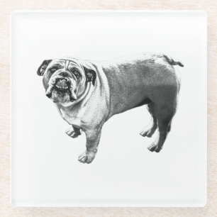 Table Cheer, Stout Smile Glass Coaster