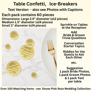 Table Confetti 60pc - Add Text, Trivia, Questions,