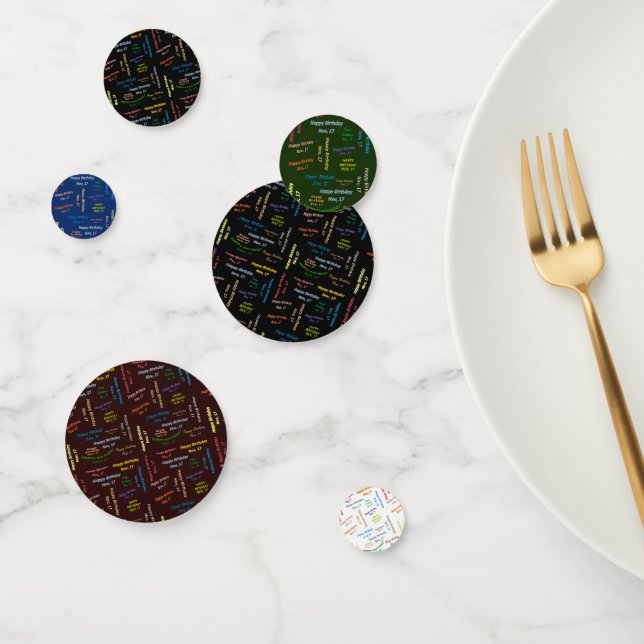 Table Confetti November, 17 Birthday (Group)