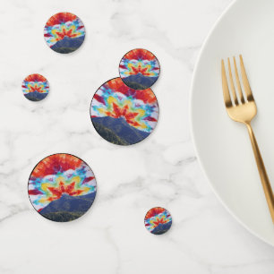 Table Confetti Tye-Dye Mt Tamalpais Sky Design
