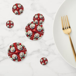 Table confetti with English Roses Design