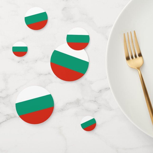 Table confetti with flag of Bulgaria (Group)