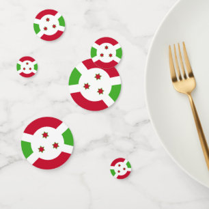 Table confetti with flag of Burundi