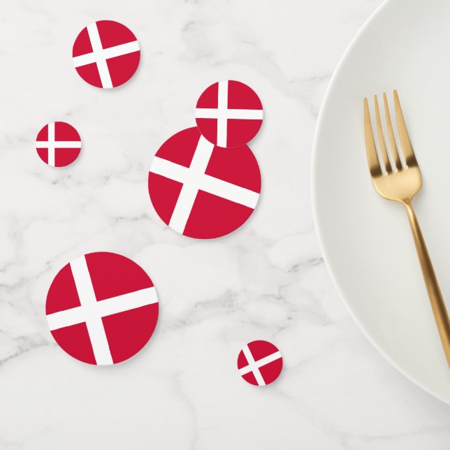Table confetti with flag of Denmark (Group)