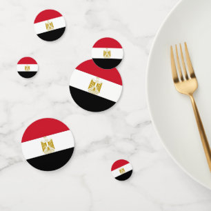 Table confetti with flag of Egypt