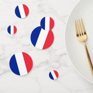 Table confetti with flag of France
