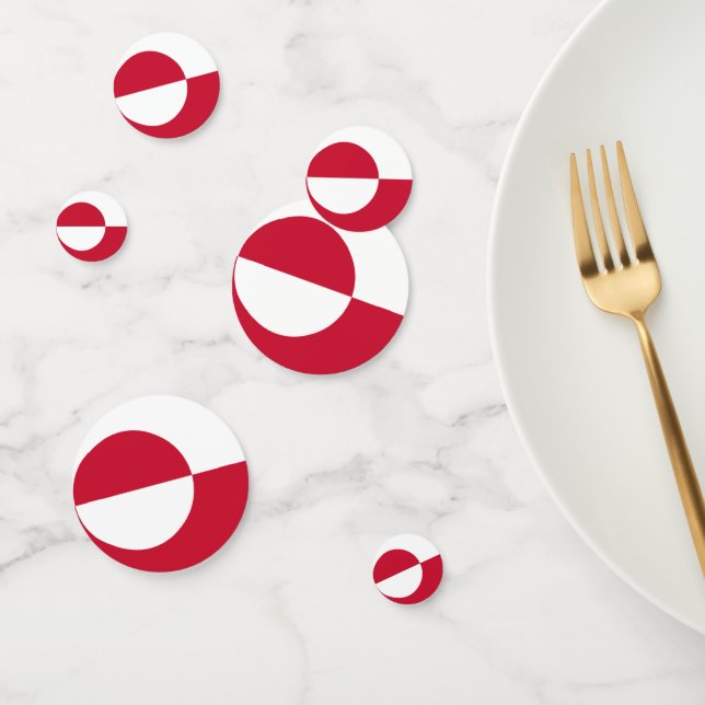 Table confetti with flag of Greenland (Group)