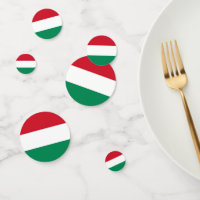 Table confetti with flag of Hungary