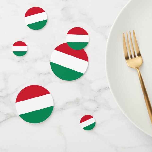 Table confetti with flag of Hungary (Group)