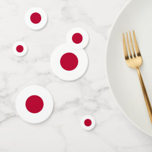 Table confetti with flag of Japan