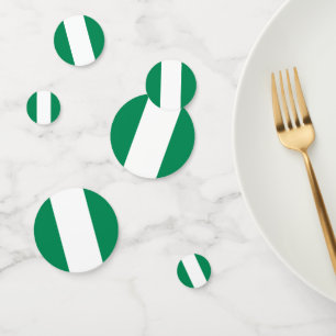 Table confetti with flag of Nigeria