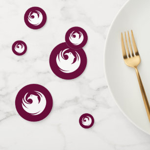 Table confetti with flag of Phoenix City, Arizona