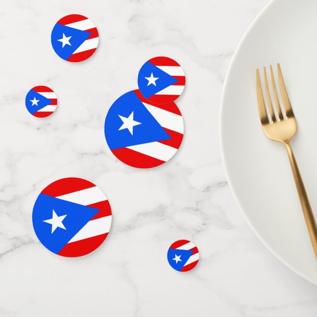 Table confetti with flag of Puerto Rico (Group)