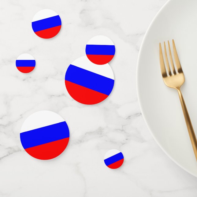 Table confetti with flag of Russia (Group)