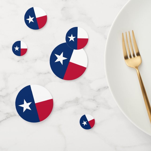 Table confetti with flag of Texas (Group)
