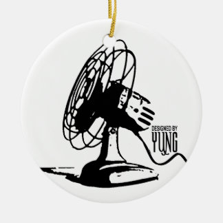 Table Fan Ceramic Tree Decoration