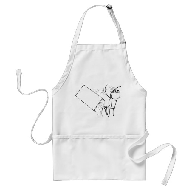 Table Flip Flipping Rage Face Meme Standard Apron (Front)