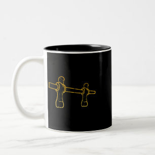 Table football Two-Tone coffee mug