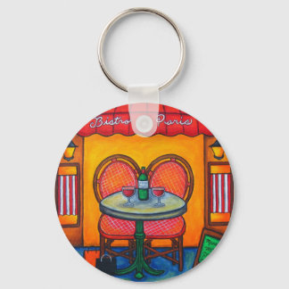 Table for Two in Paris Key Chain