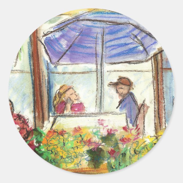 Table for Two Sticker (Pike Place Seattle) (Front)