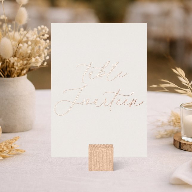 Table Fourteen Wedding Table Number | Real Foil (Creator Uploaded)