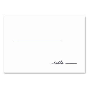~TABLE Minimalist Black Cursive Table Number