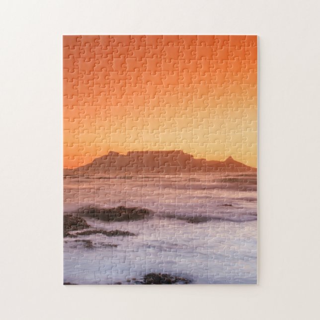 Table Mountain At Sunset, Bloubergstrand Jigsaw Puzzle (Vertical)