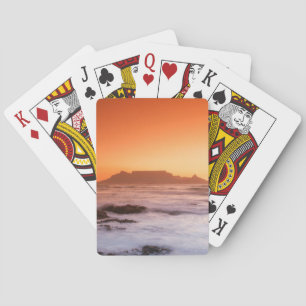 Table Mountain At Sunset, Bloubergstrand Playing Cards