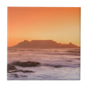 Table Mountain At Sunset, Bloubergstrand Tile
