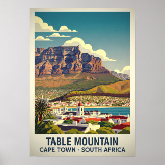 Table Mountain Cape Town - South Africa V02 Poster