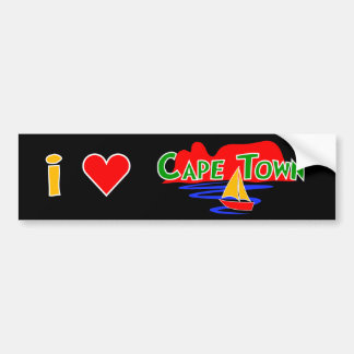 Table Mountain I Love Cape Town Bumper Stickers