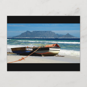 Table Mountain with fishing boats postcards