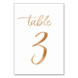Table No. 3 Number