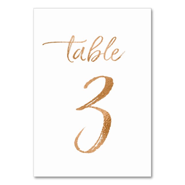 Table No. 3 Number (Front)