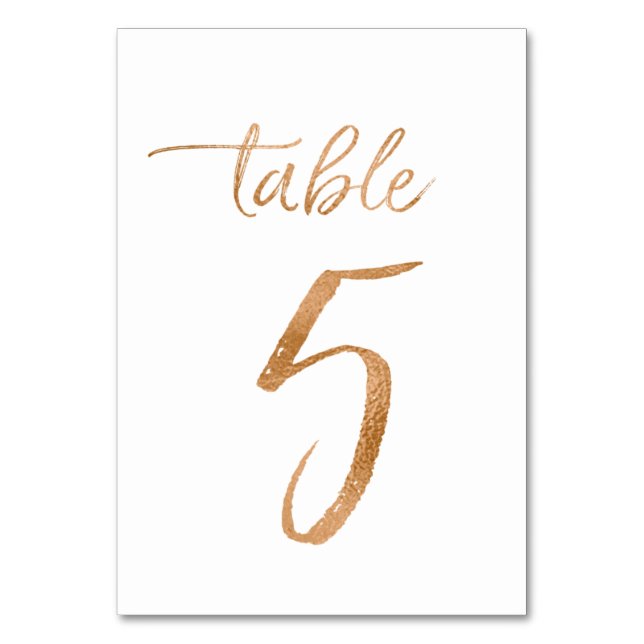 Table No. 5 Table Number (Front)
