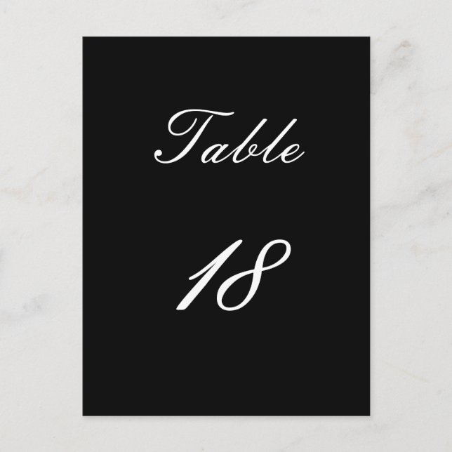 Table Number 18 Postcard (Front)