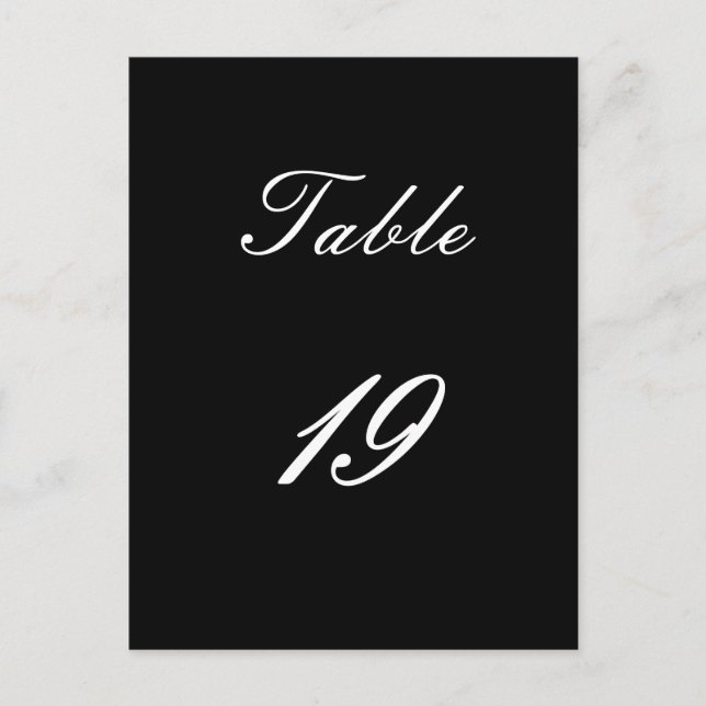 Table Number 19 Postcard (Front)
