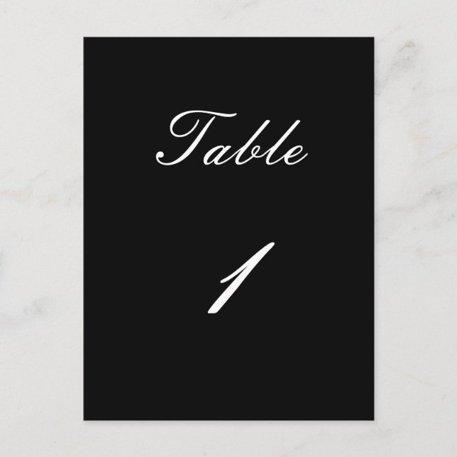Table Number 1 Postcard (Front)