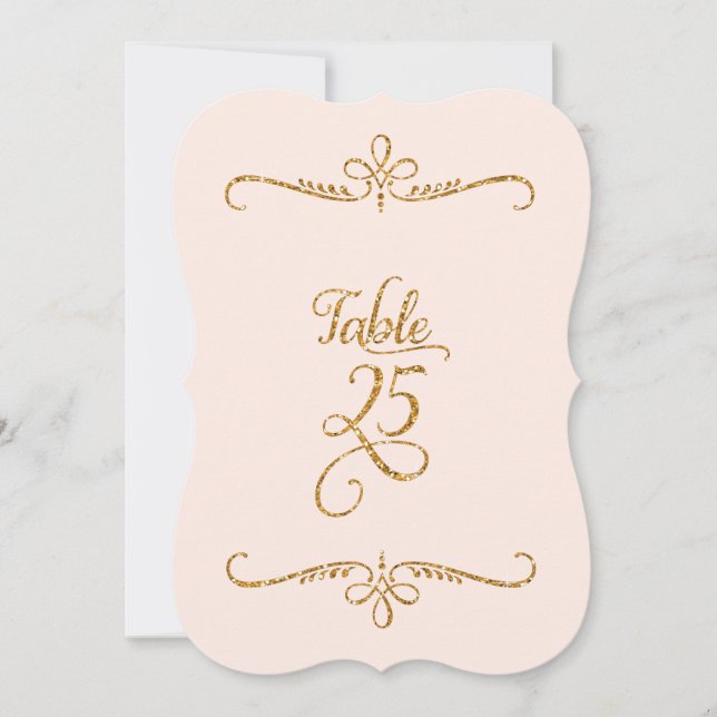 Table Number 25, Fancy Script Lettering Receptions (Front)