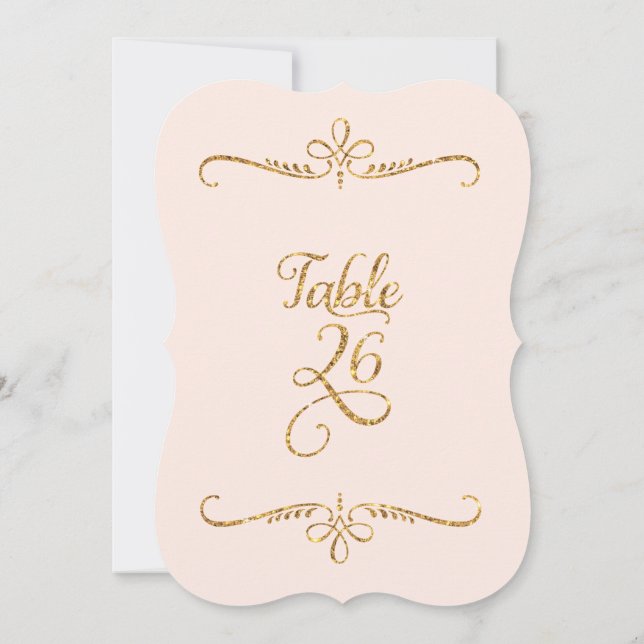 Table Number 26, Fancy Script Lettering Receptions (Back)