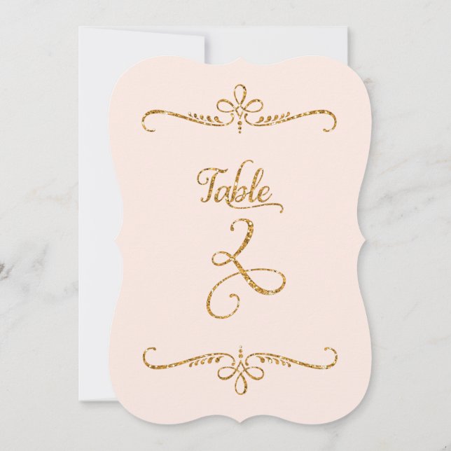 Table Number 2, Fancy Script Lettering Receptions (Back)